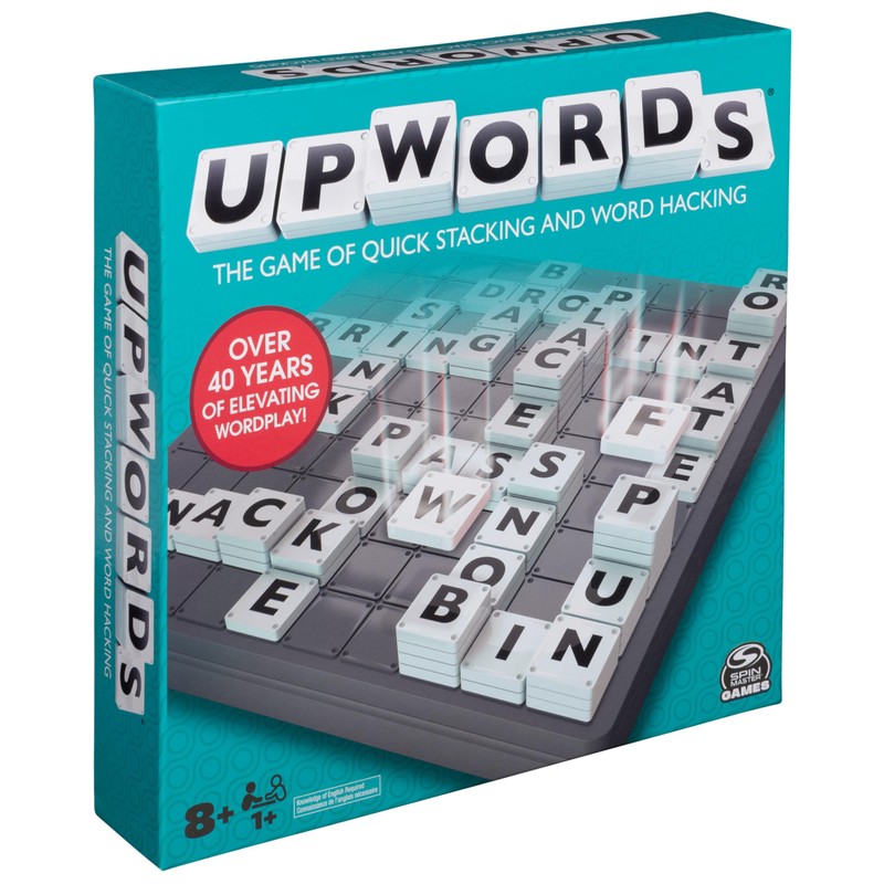Spin Master Games, Upwords, The Stackable Word Game: 2023 Edition,