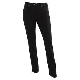 STARK Style CORA Women's Comfortable Stretch Jeans Comfort Waist with Slim Leg, black