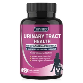 DRFOSTER Salud del tracto urinario para mujeres, probióticos vaginales para mujeres, equilibrio de pH con D-manosa, arándano, probióticos y...        