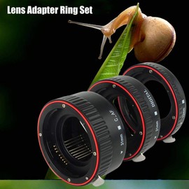 Goshyda Auto Focus Macro Extension Tube Kit for EF Mount Cameras Len Portable Metal Extension Tube (13mm & 21mm & 31mm)