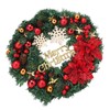 Christmas Wreath Snow Pine Cone Xmas Ball Wreath for Indoor