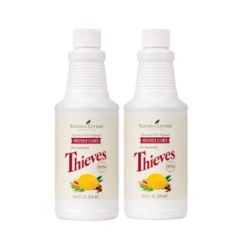 Young Living Thieves Household Cleaner - Natural Cleaning Solution, Non-Toxic, A Safely Clean and Healthy Home, Effective for Household Surfaces - 14.4 fl.oz. - 2 bottles