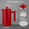 Secura French Press Coffee Maker, Double-Wall 304 Grade Stainless Steel