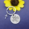 Dabihu Christian Keychain Keyring Religious Verse Gift Prayer Charm Key