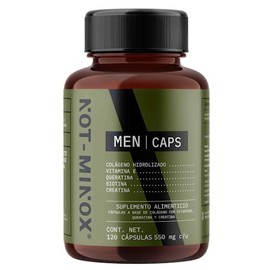 Men Caps para Crecimiento de Cabello, Barba y Bigote | Multivitamínico con Colágeno Hidrolizado, Biotina, Queratina y Vitamina E | 120 Cápsulas para 1