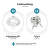 ledscom.de Circ Ceiling Mounting Frame Aluminium Pivoting White (LED/Halogen/MR16/50 mm)