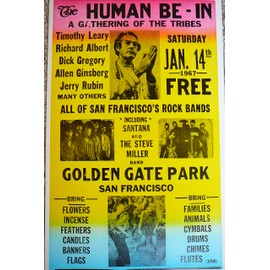 The Human Be-in(a Gathering of the Tribes) w/Santana & the Steve Miller Band Poster