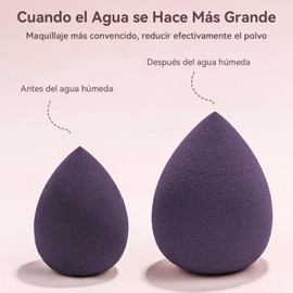 8 Piezas Esponja Maquillaje,3 Formas Disponibles, Esponja de Belleza Se Hace Más Grande con El Agua, Se Puede Utilizar Tanto en Húmedo Como en Seco,Esponja de Maquillaje Facial Súper Suave