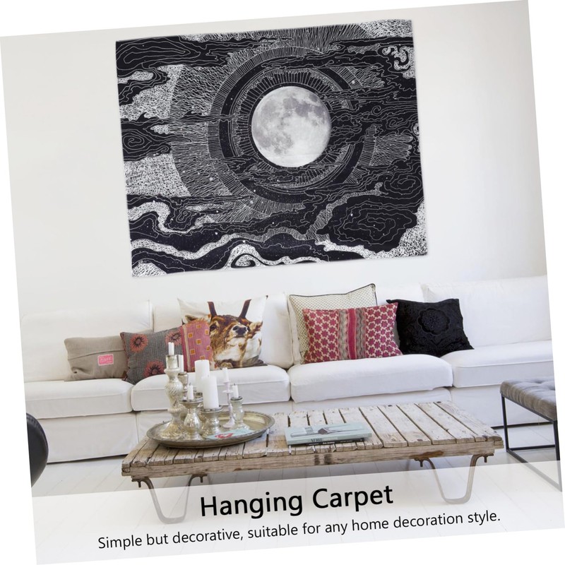 Ciieeo 1Set Black Wall Tapestry Elegant Hanging Carpet for Party
