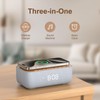 REACHER 15W Fast Magnetic Wireless Charging Alarm Clock with White