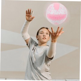 SUPVOX Pelota De Voleibol Interior Suave - Pelota Deportiva De Gimnasia Para Ejercitar y Examen De Ingreso - Rosa De Polivinilo