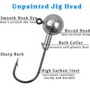 Jig Heads Fishing Hooks Crappie Jig Heads Unpainted Jig Heads
