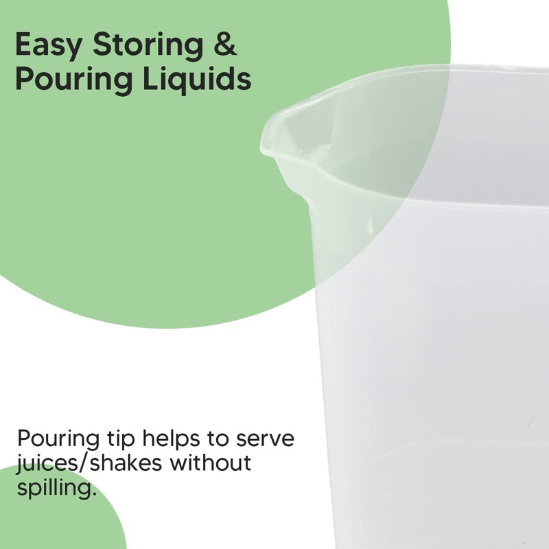 ANGIX Fridge Door Jug with Handle | Plastic Pitcher Container