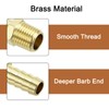 sourcing map Brass Hose Barb Fittings 2pcs 3/8" Barbx1/4 NPT