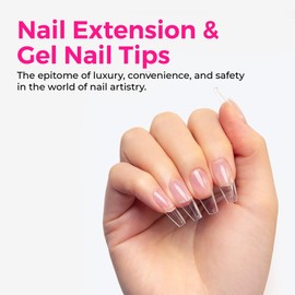 LLBA Soft Gel Nail Tips - 360Pcs Soft Gel Nail Extension Tips, 12 Sizes Clear Full Cover Fake Nails for Nail Extension, Long-Lasting Salon Quality, Natural Look & Comfortable Wear (Coffin, Short)
