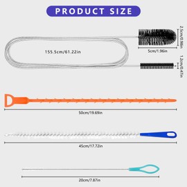 Drain Unblocker Tool, 6 PSC Shower Drain Unblocker, Sink unblockers tool, Drains snake unblockers, Reusable for Shower, Bathroom & Kitchen