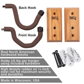 HOLDold UPp DISPLAIYsplaiy Gun Holder Rifle Wall Holder H Wood 2 Pack HD02