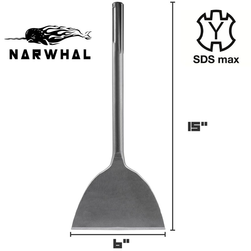 Narwhal SDS Max Chisel Bit (6" Wide x 14" Long