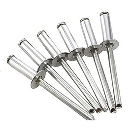 Merriway BH03420 (100 Pcs) Standard Flange Alloy Pop Rivet, 4.8 mm x 19 mm (3/16 Inch x 3/4 Inch) - Pack of 100 Pieces