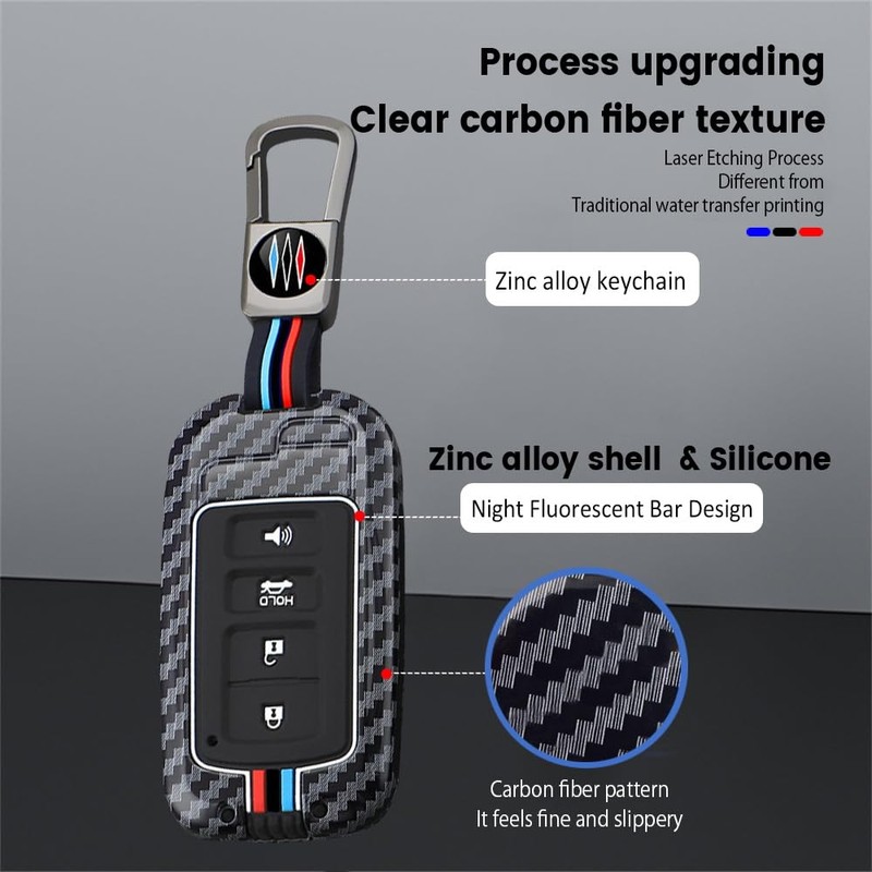 ontto Carbon Pattern Auto Key Case Fit for Toyota Avalon