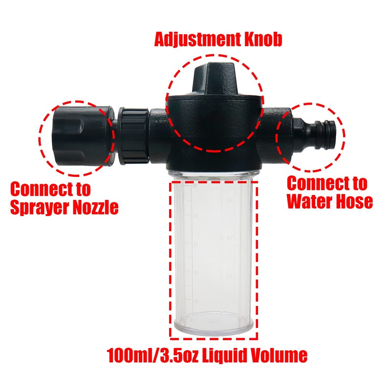 Modengzhe Multifunctional High-pressure Car Washing Foam Reservoir, Garden Hose Spray