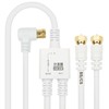 Holic AE-641WH Antenna Divider [4K8K Broadcasting (3224MHz)/BS/CS/Terrestrial Digit/CATV Compatible] Integrated