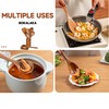 Wooden Spoons for Cooking, 9Pcs Natural Teak Wooden Utensils for