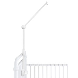 Baby Crib Mobile Arm Wooden Holder - Baby Mobile Hanger for Crib (31 inch, 100% Natural Beech Wood) Strong Anti Slip - Nursery Decor & Gift Accessories (White)