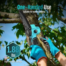 6-Inch Cordless Chainsaw - Lightweight & Efficient for Tree Branch Trimming, Gardening Tasks