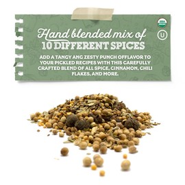 Fermentaholics Certified USDA Organic Pickling Spice | Hand-Blended Pickling Spice For Homemade Pickles | 4 oz. | Enough Spices For Over 2.5 Gallons | Use On Eggs, Vegetables, and Meat