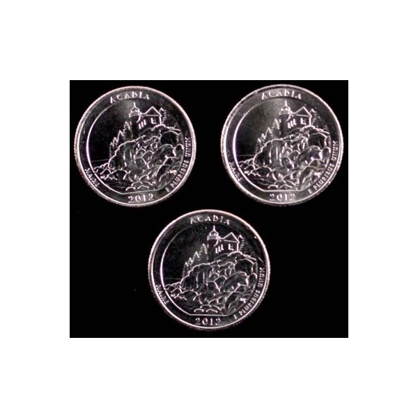 2012 P, D, & S Maine Acadia National Park Quarters