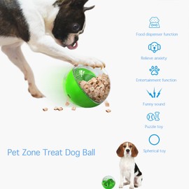 Monotre Dog Treat Ball, Dog Food Puzzle Slow Feeder Interactive Squeaky Mental Stimulation Toys, Dog& Cat Treat Dispenser Puzzle Toys Active Rolling Balls for Medium/Large Dog Breeds