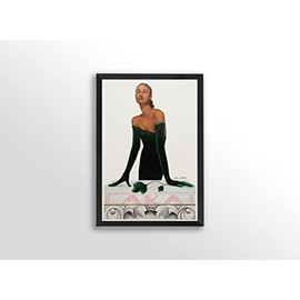 Black 1.5 inch Framed with IVY (AFRICAN AMERICAN ART/SORORITY), AKA COLLECTION 8x10 Inch GERALD IVY Print Poster (X77-810-K)