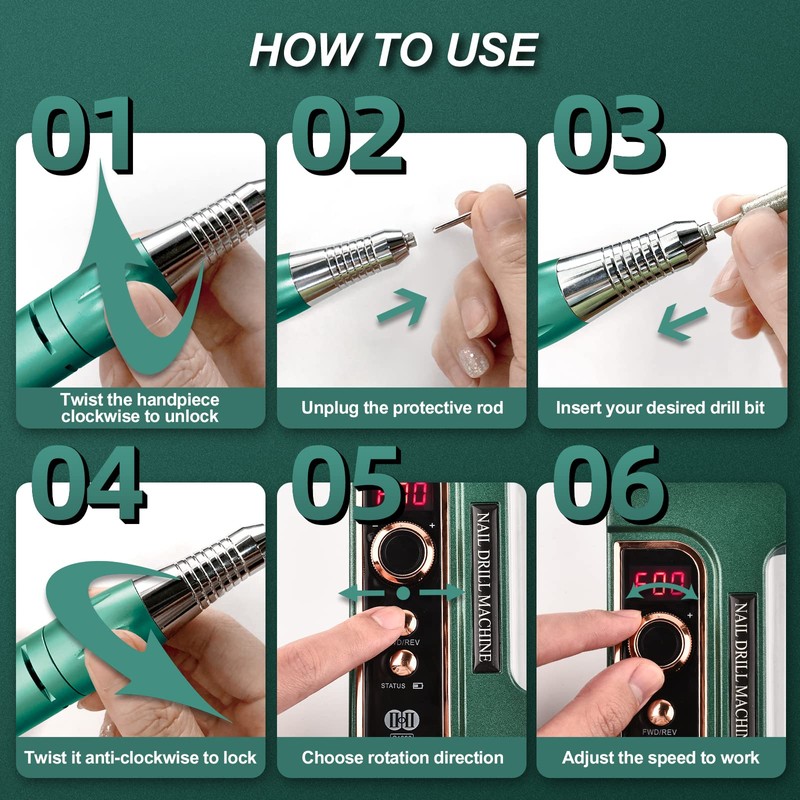 CIICII Nail Drill para Uñas Profesional