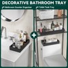 Lixple Bamboo Drawer Organizer, Narrow Silverware Organizer for Kitchen Drawer,