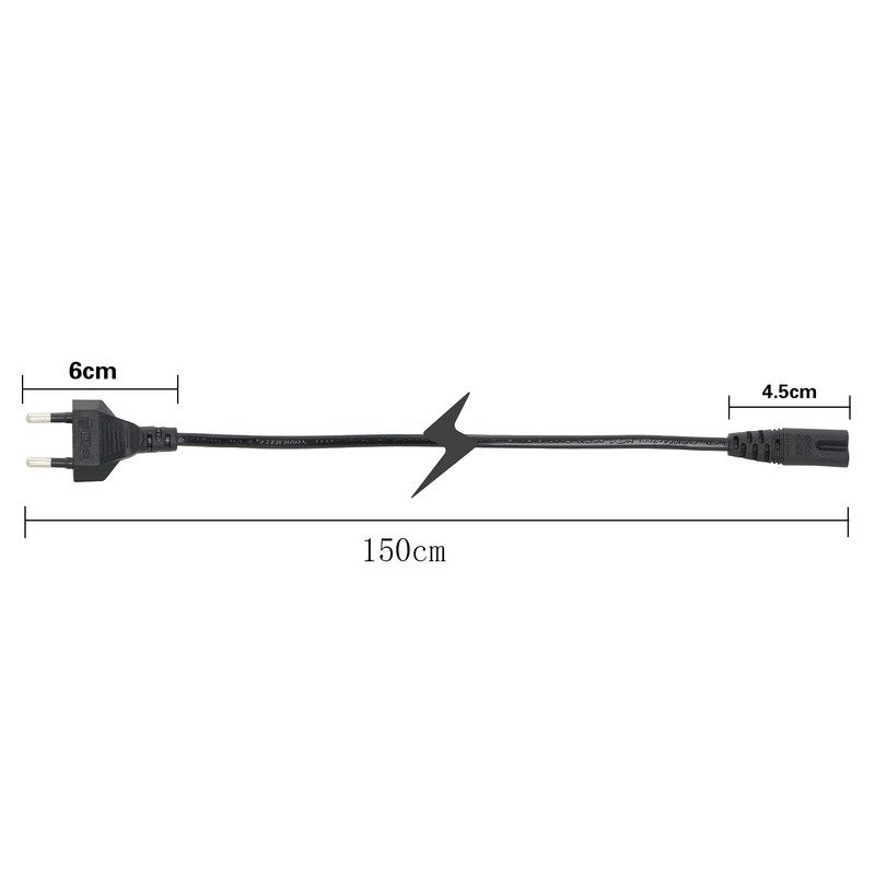 QIANRENON 2 x 2 Pin Mains Euro EU Socket Cable