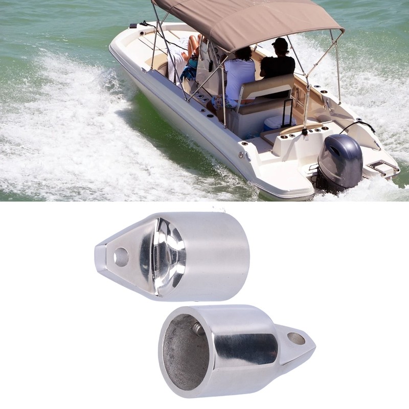 2pcs Bimini Top Cap External Eye End Accessories 316 Stainless
