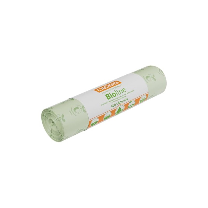 DEISS Bioline 60 Litre Biodegradable Bin Liners (Pack of 10)
