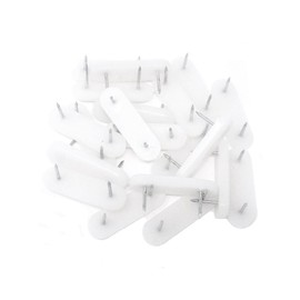 Honbay 20pcs Plastic Head Double Pins Bed Skirt Holding Pins Furniture Chair Leg Feet Pads Glide Nails - Only for Wood Products