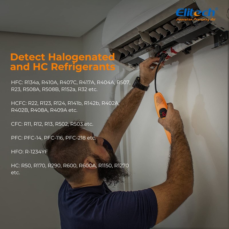 Elitech Refrigerant Leak Detector, Freon Leak Detector, Freon Sniffer Automotive