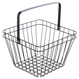 Brandsseller Metal Storage Basket with Handle 25 x 25.5 x 17.5 cm All-Purpose Basket Fruit Basket Wire Basket Utensil Basket for Kitchen - Bathroom - Living Room