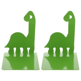 TOYANDONA Bookends Iron Cartoon Dinosaur Design Non-Slip Book Holder Shelf Bookends Book Stopper for DVDs Magazines Office Library School Decoration 1 Pair Green
