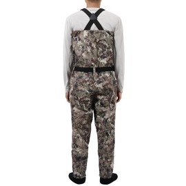BASSDASH Men’s Lightweight Breathable Chest Wader Black Camo Stockingfoot for Fly Fishing Hunting FW11