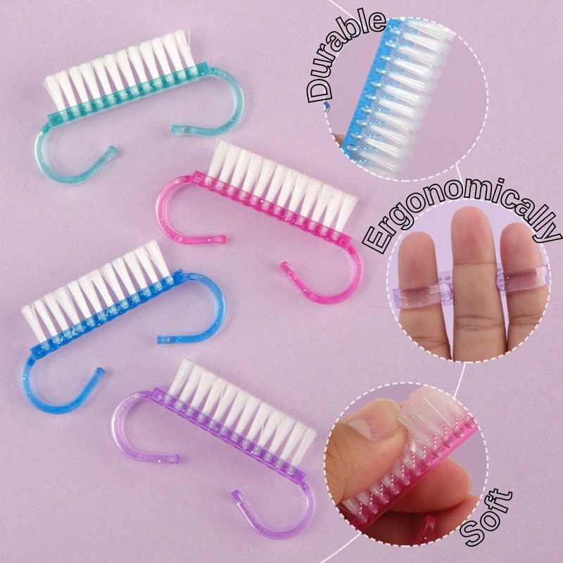 24Pcs Handle Grip Nail Brush, Fingernail Scrub Cleaning Brushes
