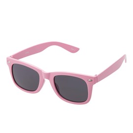 Ultra Pink Framed Kids Sunglasses Rubber Flexible Childrens Sunglasses UV400 UV Protection UVA UVB Boys Sunglasses Girls Sunglasses for Kids Retro Classic Sun Glasses Unbreakable Glasses