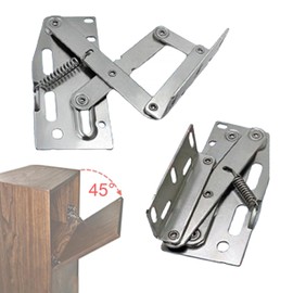 LOVIVER 2Pcs Tip Out Tray Hinges Flip Down Door Support Spring Door Hinge Practical 45 Degree Pivots Hinge for Sink Front Drawer