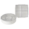 Lustroware Gourmet Palette Round Party Food Container, White