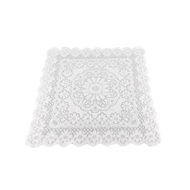 White Lace Tablecloth, Square Vintage Lace Tablecloth Floral Lace Table Cloths Tea Party Table Cloths Lace Table Cover Coffee Table Tablecloth for Banquet Wedding Party Event Decor(60x60cm)