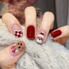 XUZOO Nail Tip, Short and Long, Cute, Christmas Nail Tip,