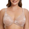 MELENECA Women's Plus Size Front Closure No Padding Full Coverage
